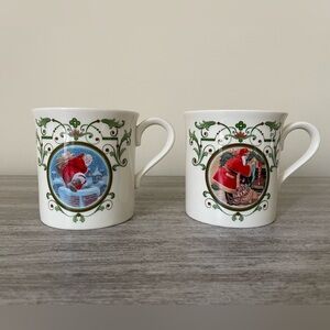 Lenox Set of 2 Portrait Santa Mugs
